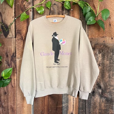vintage 90s 1995 Claude Monet Art sweatshirt Art Institute of Chicago size M 