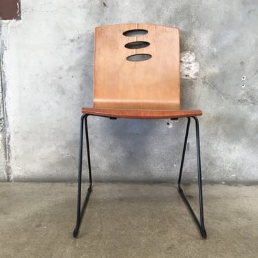 Modern Wood &amp; Steel Office Chair #1