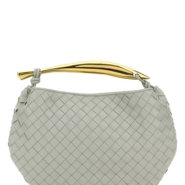 Bottega Veneta Woman Light Grey Leather Sardine Handbag