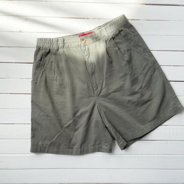 high waisted shorts 90s vintage olive green khaki cotton pleated trouser shorts 