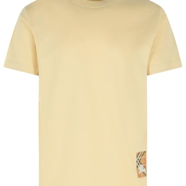 Burberry Cream Cotton T-Shirt Men