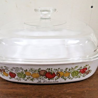 Vintage Corning Ware Spice of Life A-10-B Le Romarin Casserole With Lid 