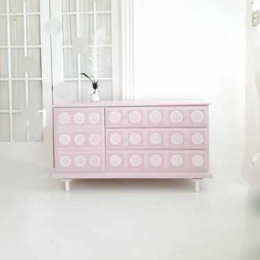 Dreamy mauve dresser  credenza , pink, lilac, blush, vintage dresser, hall table,  muted pastel, dresser  nj nyc 