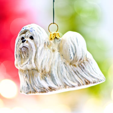 VINTAGE: Glass Dog Ornament - Blown Figural Glass Ornament - Mercury Ornament - SKU 30-404-00013117 