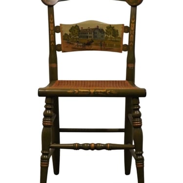 GENUINE HITCHCOCK 1976 Limited Edition Edward Keith Hand Painted Side Chair - The Adams' Old House 