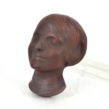 Achatit wall mask Mrs. Hans Schirmer Vintage Art Brocante mid century 50s 60s wall plastic figure girl rockabilly design kidney table era 