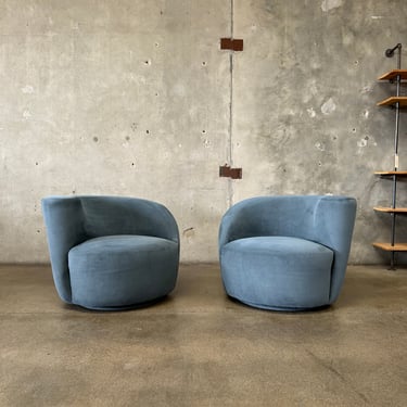 Pair of Kagan Style Lounge Chairs