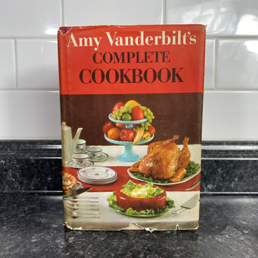 Vintage 1961 Amy Vanderbilt's Complete Cookbook, Illustrations by Andy Warhol, Vintage Recipe Cook Book, Early Warhol drawings, Etiquette 