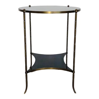 Theodore Alexander Antique Brass Finished Dainty Side Table