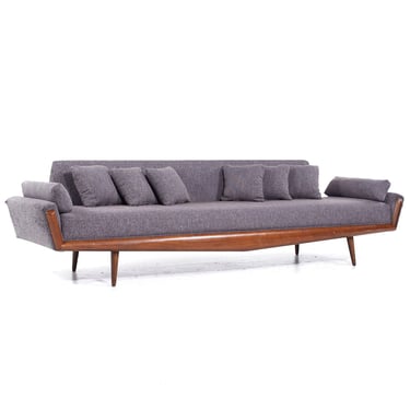 Adrian Pearsall for Craft Associates 2000-S Mid Century Walnut Gondola Sofa - mcm 