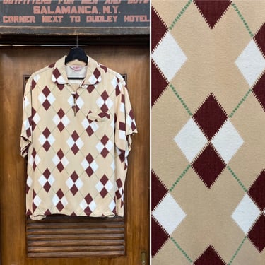 Vintage 1950s BOTANY Black Rayon Gabardine Shirt ~ size | Sparrows