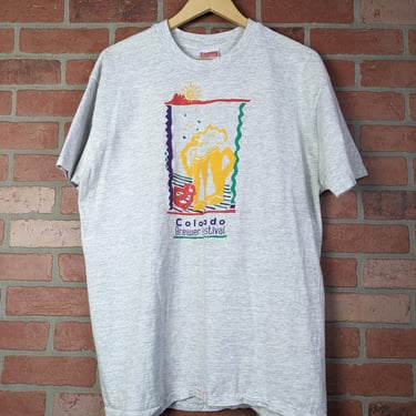 Vintage 90s Colorado Brewer Festival ORIGINAL Beer Tee - Extra Large 