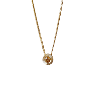 Small Aurora Citrine Necklace