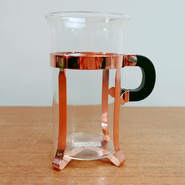 Vintage Bodum Copper Chambord Tall Coffee Tea Cup | Copper and Black | 1980s 