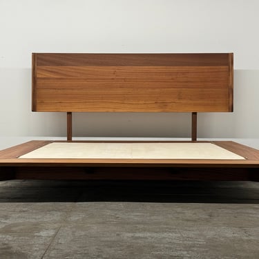 Lunare Platform Bed, Midcentury modern bed, solid wood bed frame, 