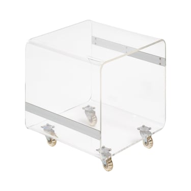 French Vintage Lucite Side Table