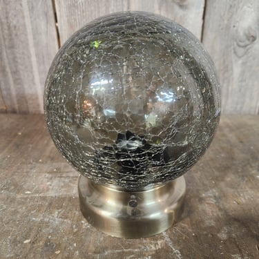 Contemporary Flush Mount Crackle Glass Globe 6