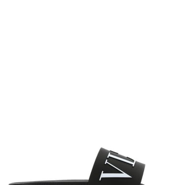 Valentino Garavani Men Black Rubber Slippers