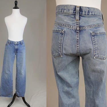 Vintage Gap Jeans Low Rise Boot Cut - 33" LOW waist - Blue Cotton Denim Pants - 33" inseam Sz 10 
