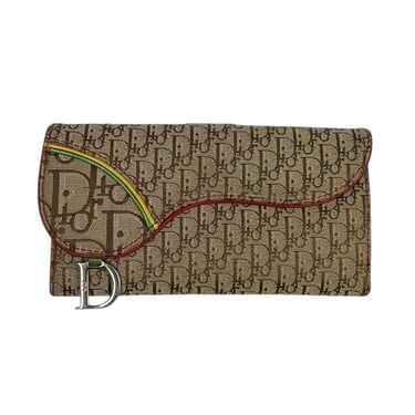 Dior Canvas Rasta Logo Wallet