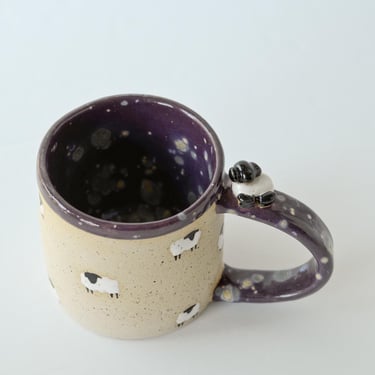 Little Sheep Mugs with Sheep Thumbrests | Handmade Pottery | Handmade Ceramics | Handmade Mugs 