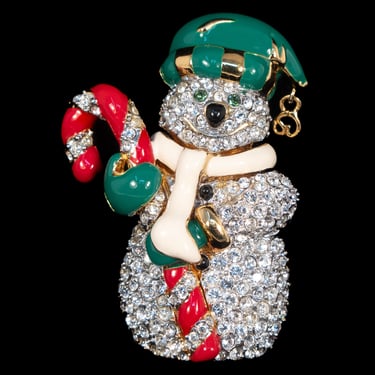 Snowman Brooch by St. John