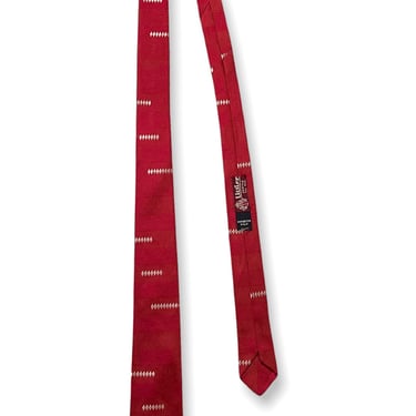 Vintage 1950s LITTLER Silk Necktie ~ Embroidered / Diamond / Argyle / Atomic ~ Rockabilly ~ VLV ~ Tie 