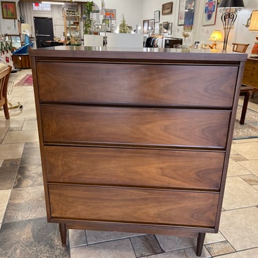 Mid Century Walnut Highboy Dresser