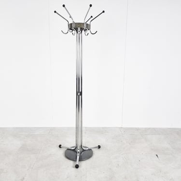 Vintage chrome coat stands by Willy Van Der Meeren for Tubax, 1970s - vintage coat hook - vintage coat stand - cloathing storage 