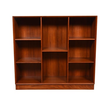 Peter Hvidt Solid Teak Bookcases: 2 Base Cubes + 2 Stackable Cubes — All Sold Individually