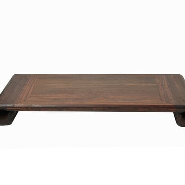 15.75" Brown Oriental Scroll Rectangular Display Table Stand Riser ws3502E 