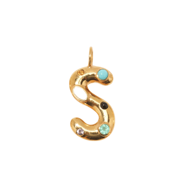 Confetti Letter “S” Charm