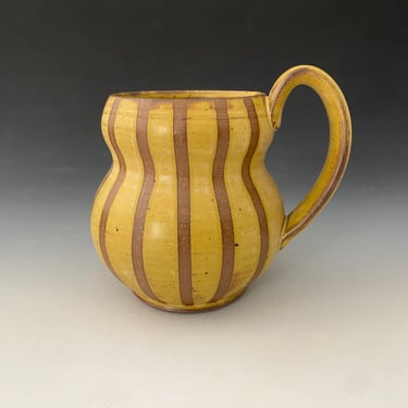 Mug - Yellow/Gold and Brown Striped 
