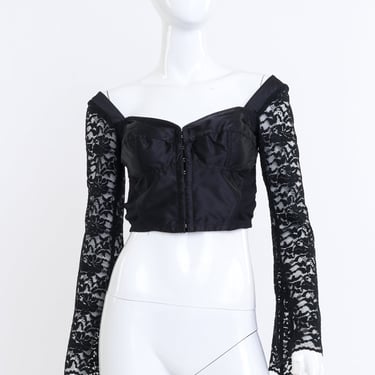 1993 S/S Satin & Lace Crop Bustier