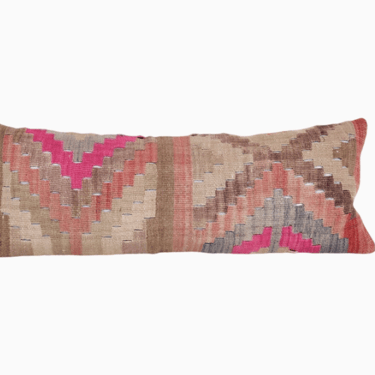 Long Striped Turkish Bedding Kilim Pillow Cover, Turkish Rug