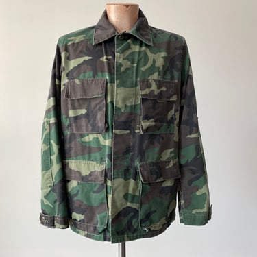 Vintage Camo Jacket / Vintage Camouflage Shirt / Vintage US ARMY Military Camo Shirt 