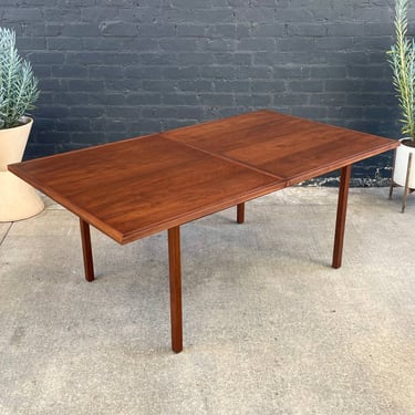 Expanding Mid-Century Modern Walnut Dining Table by Milo Baughman for Directional, c.1950’s 