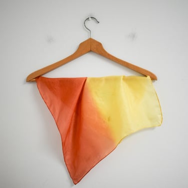 1940s/50s Yellow and Orange Ombre Scarf 