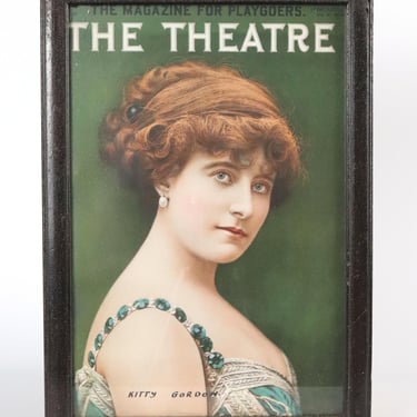 Framed 1910s The Theatre Magazine Kitty Gordon Cover