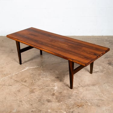 Mid Century Danish Modern Coffee Table Solid Brazilian Rosewood Mcm Surfboard NM