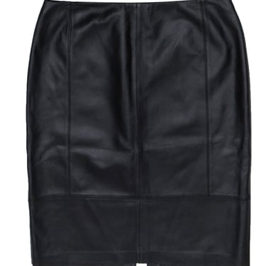 Lafayette 148 - Dark Brown Leather Pencil Skirt Sz 8