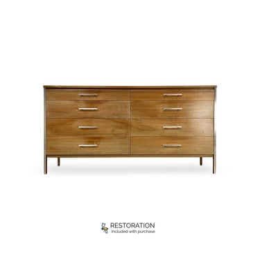 Paul Mccobb for Calvin Linear Vintage Mid Century Modern 8 Drawer Dresser c. 1950s 