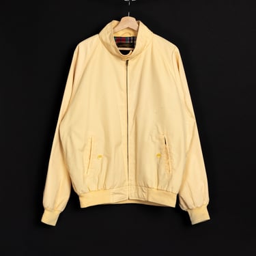 90s Eddie Bauer Yellow Plaid Lined Harrington Jacket - Men's XL, Women's 2XL | Vintage Distressed Lightweight Zip Up Windbreaker Coat 