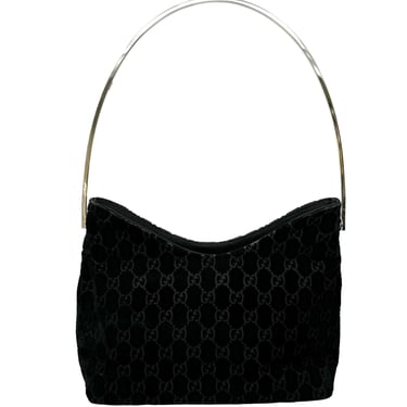 Gucci Black Velvet Shoulder Bag