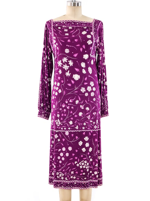 1960's Emilio Pucci Floral Silk Jersey Dress