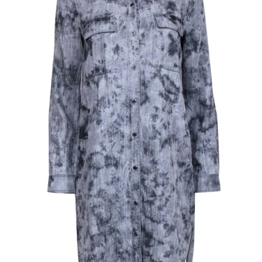 Bella Dahl - Grey Tye Dye Long Sleeve Dress Sz S