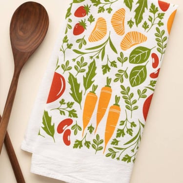 Hazelmade | Farmers Market Tea Towel | Orange