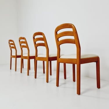 Mid Century Danish solid teak dining chairs by Dyrlund, 1960s 