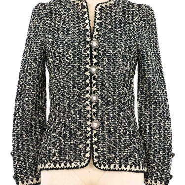 Adolfo Rhinestoned Tweed Jacket