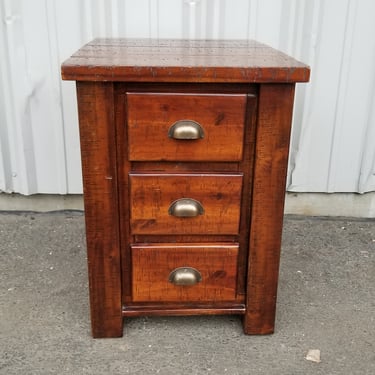 Small 3 drawred exotic wood side table